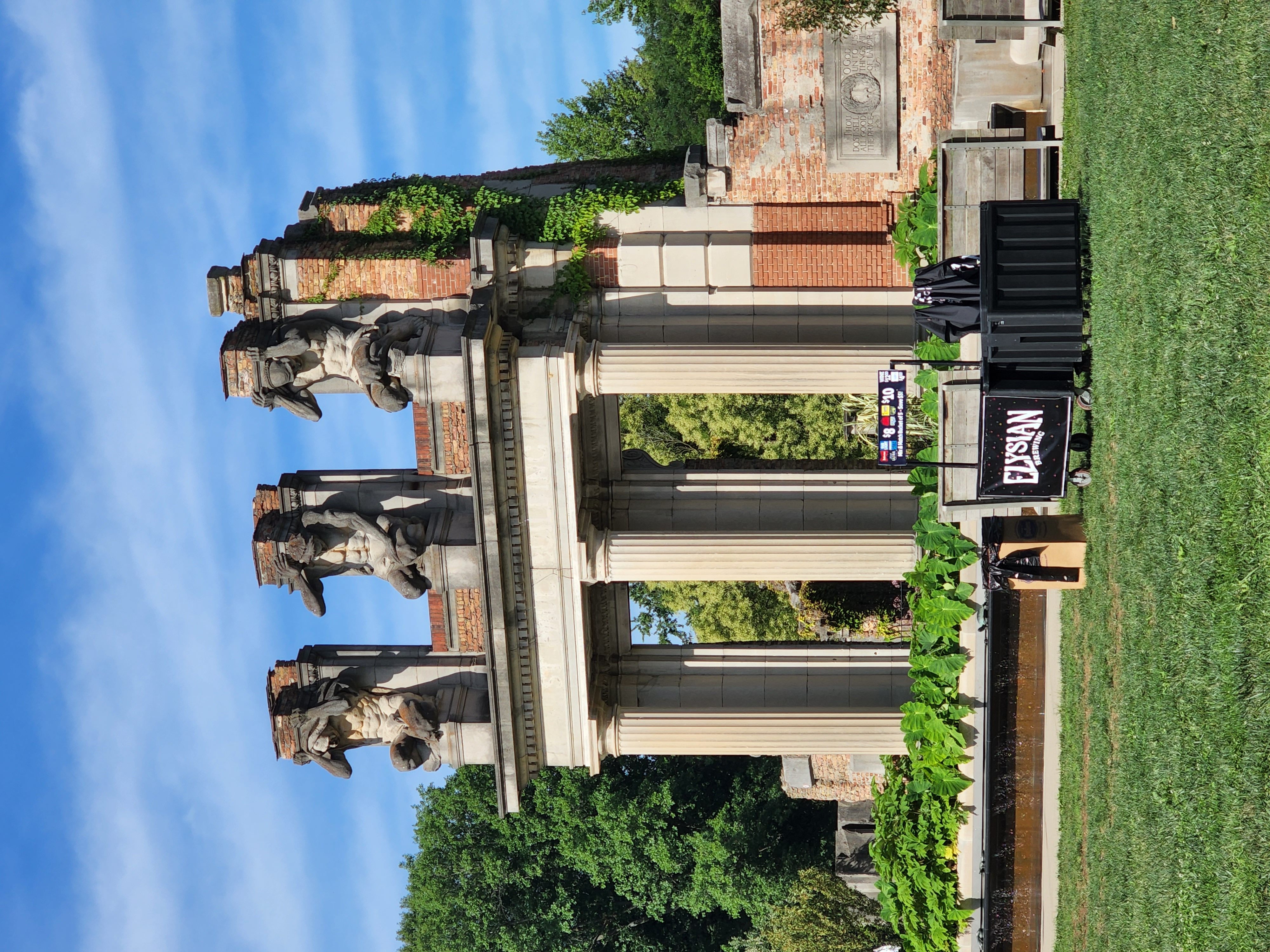 the ruins at Holliday Park