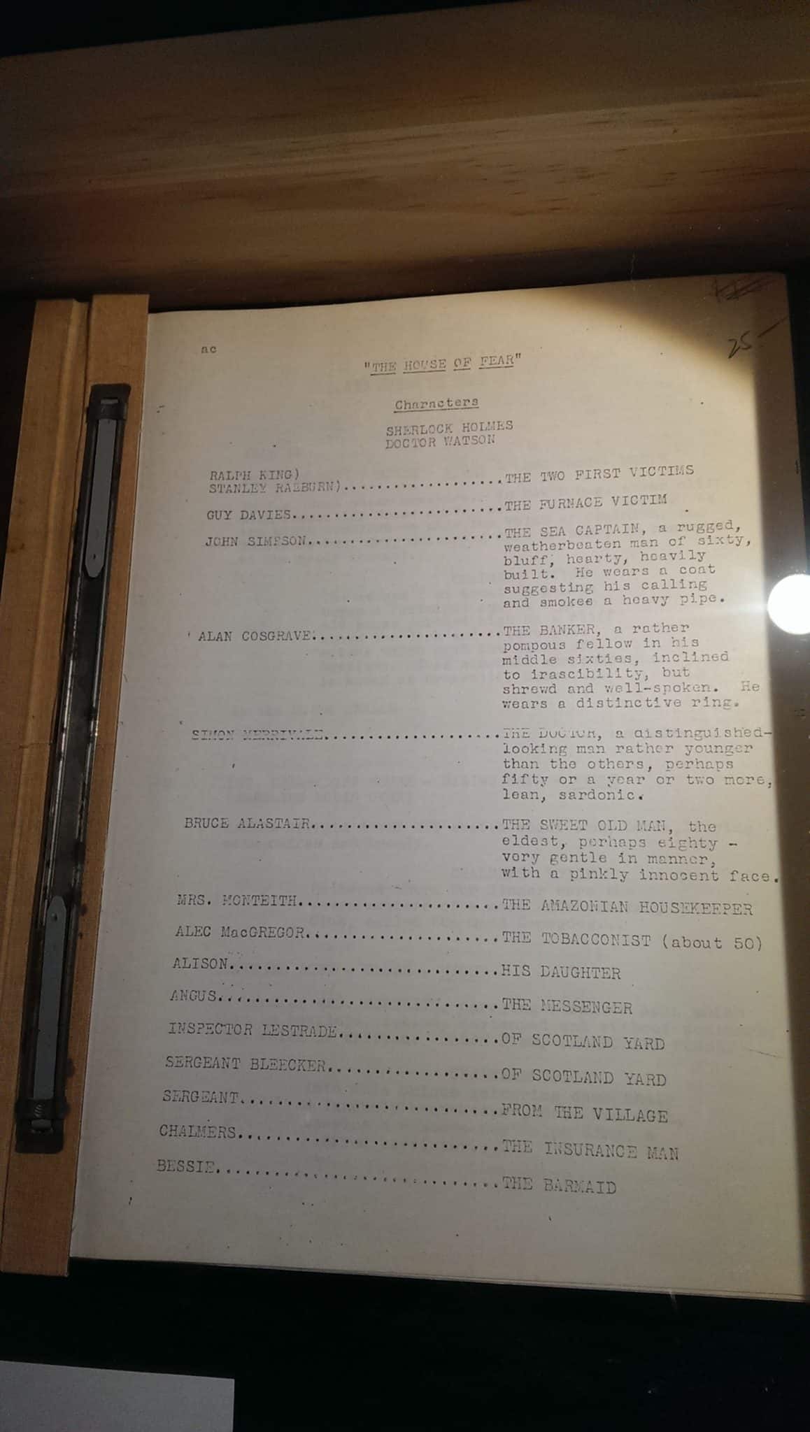 script for THE SIGN OF FOUR