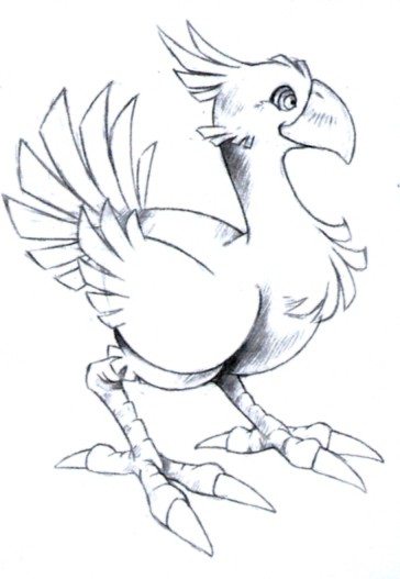 FFVII Chocobo concept art