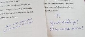 written comments wanting more after cliffhanger