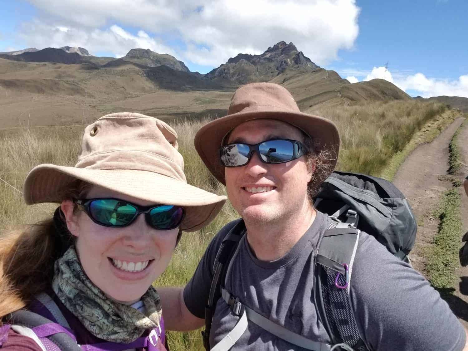 Jon and me, with the Ruku Pichincha peak behind us